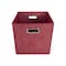 John Louis Home Fabric Bins, Tweed, Burgandy, 11 in W BIN-C-T04 - alternate 3